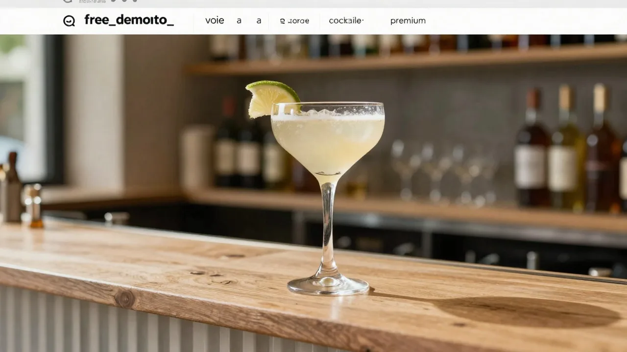 Cocktail Nyctalope au mezcal fumé servi sur glace, fine fumée de bois s'échappant du verre, zeste de citron vert, fond sombre et laiton, lumière dorée rasante
